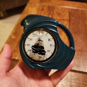 Vintage Fiestaware Homer Laughlin Teal Green Blue Mini Pitcher Kitchen Timer '97
